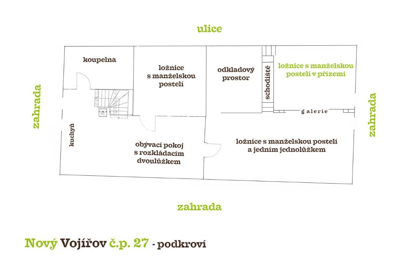 Chalupa Nový Vojířov čp. 27 Nová Bystřice Exterior foto
